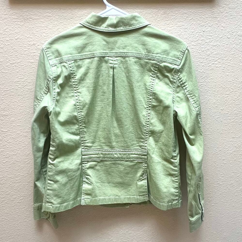 Sigrid Olsen Jacket Womens Size 4 Green Denim Str… - image 2